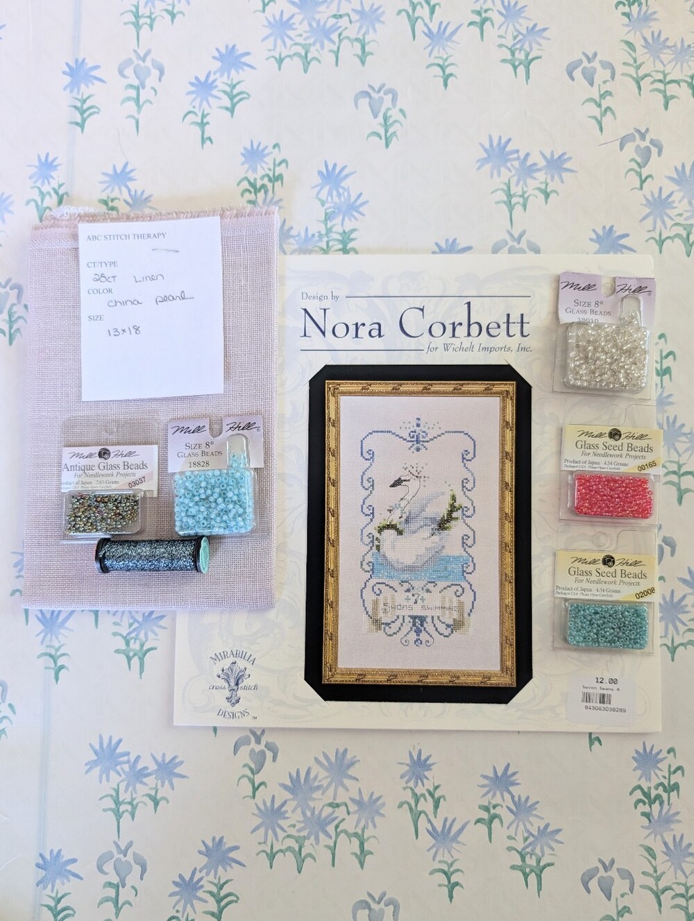 Nora Corbett 12 Days of Christmas Seven Swans a Swimming Cross Stitch Kit NEW